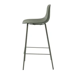 No name HEL Lot de 2 chaises de bar en plastique et métal H67,5cm
