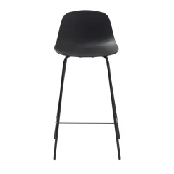 No name HEL Lot de 2 chaises de bar en plastique et métal H67,5cm