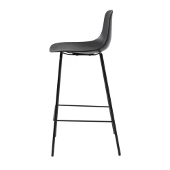 No name HEL Lot de 2 chaises de bar en plastique et métal H67,5cm