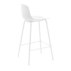 No name HEL Lot de 2 chaises de bar en plastique et métal H67,5cm