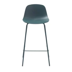 No name HEL Lot de 2 chaises de bar en plastique et métal H67,5cm
