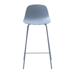 No name HEL Lot de 2 chaises de bar en plastique et métal H67,5cm
