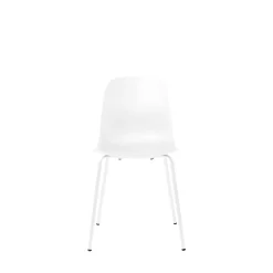 No name HEL Lot de 4 chaises en plastique et métal