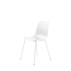 No name HEL Lot de 4 chaises en plastique et métal