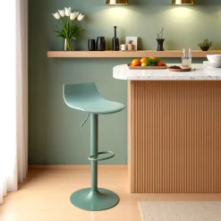 Drawer HERIBO Lot de 2 chaises de bar réglables en plastique et métal H58-79cm