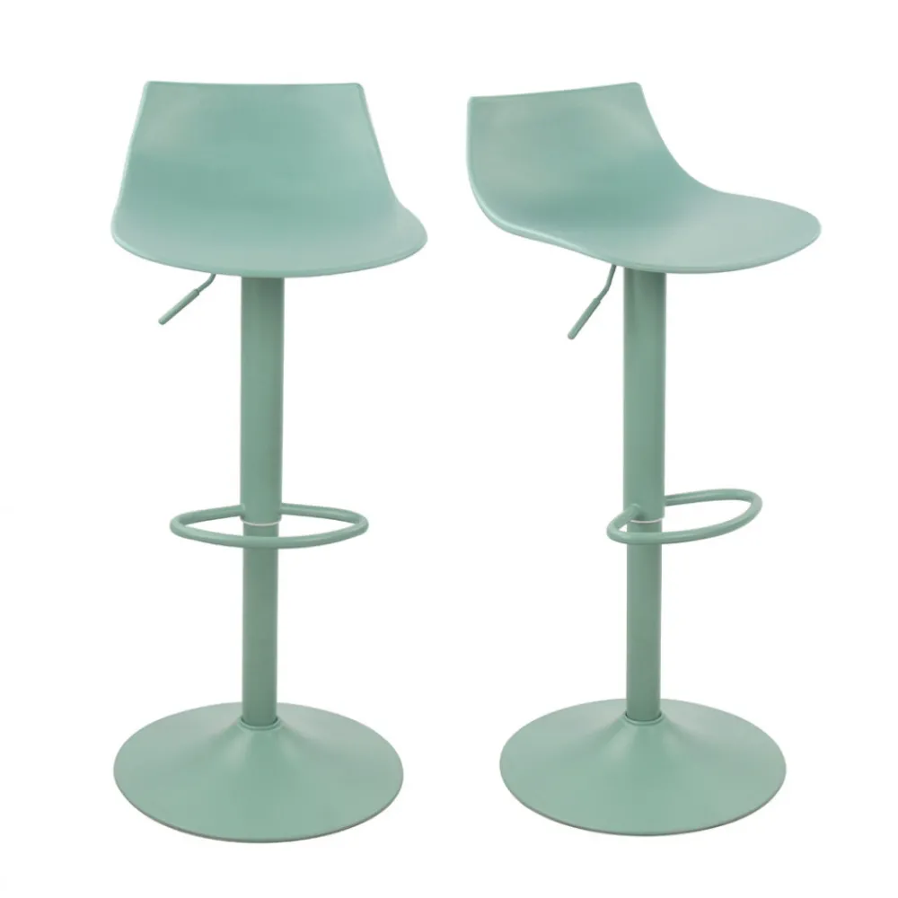 Drawer HERIBO Lot de 2 chaises de bar réglables en plastique et métal H58-79cm