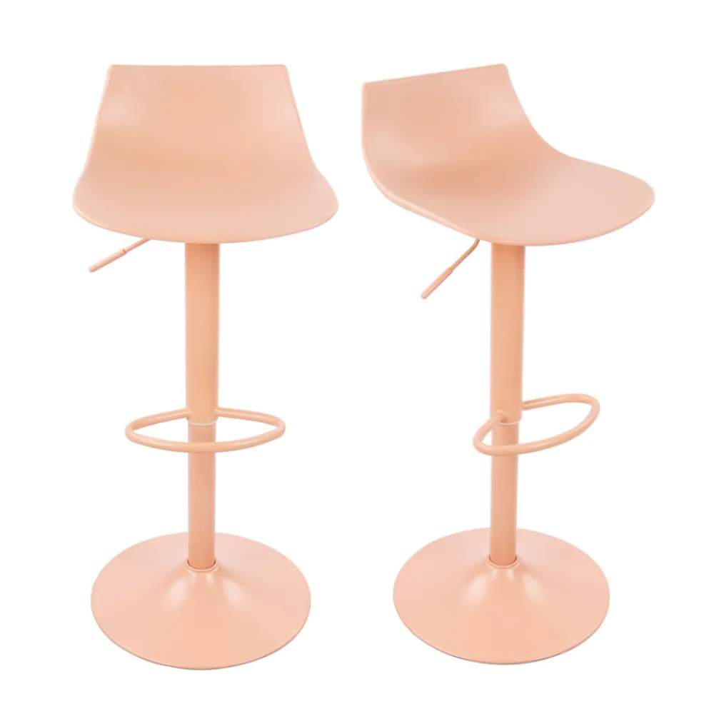 Drawer HERIBO Lot de 2 chaises de bar réglables en plastique et métal H58-79cm