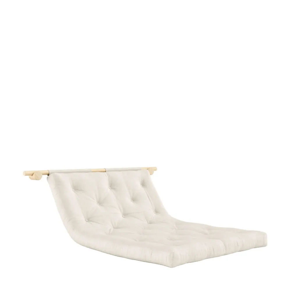 Karup Design HOOKED Canapé convertible 2,5 places en lin et bois avec accroches murales