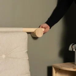 Karup Design HOOKED Canapé convertible 2,5 places en lin et bois avec accroches murales