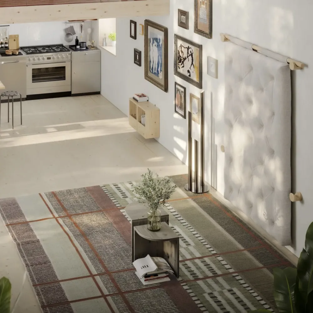 Karup Design HOOKED Fauteuil convertible en tissu et bois avec accroches murales