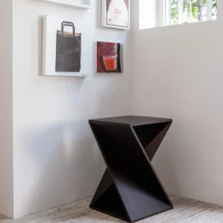 Woood IKEM Table d'appoint carrée en bois 41x41cm