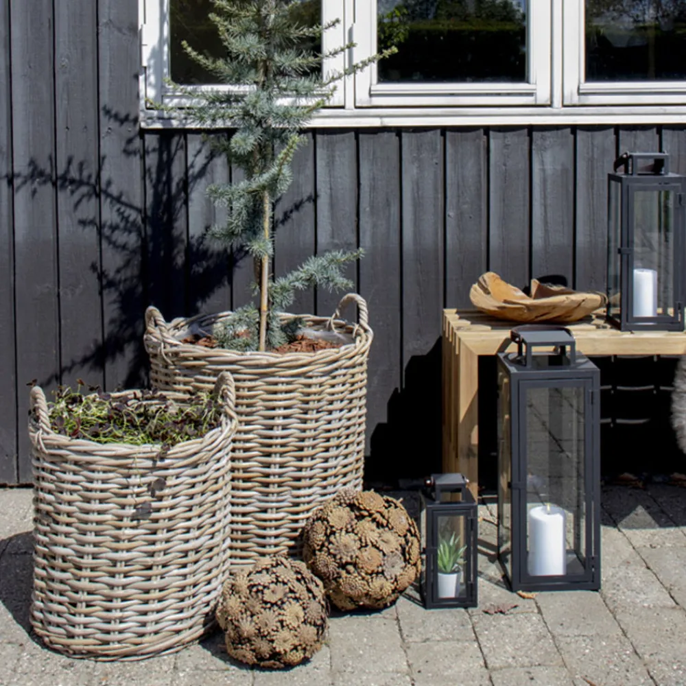 House Nordic INDO Lot de 2 paniers en rotin
