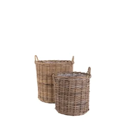House Nordic INDO Lot de 2 paniers en rotin