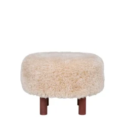 House Nordic INVERNESS Pouf rond imitation fourrure ø50cm