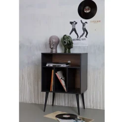 Woood JAMES Meuble de rangement disques vinyles en bois