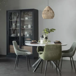 Woood JAMES Vitrine 2 portes en bois H200cm