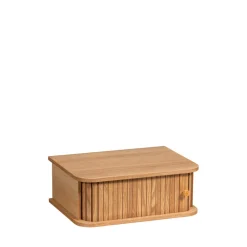 Woood JENA Table de chevet suspendue 1 porte coulissante en bois