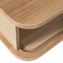 Woood JENA Table de chevet suspendue 1 porte coulissante en bois