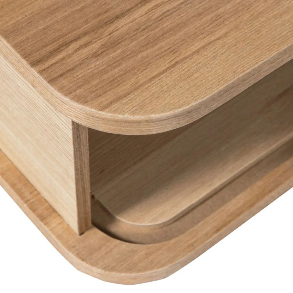 Woood JENA Table de chevet suspendue 1 porte coulissante en bois