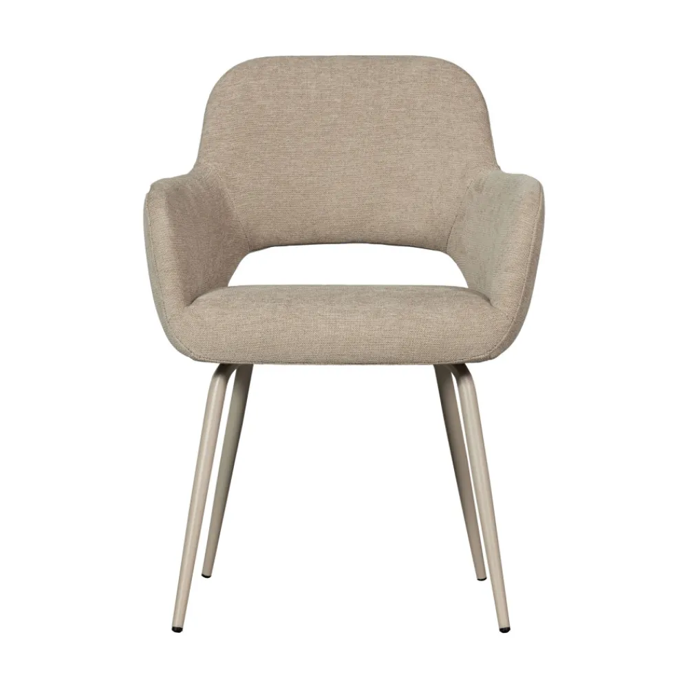 Woood JENNY Lot de 2 fauteuils de table en tissu