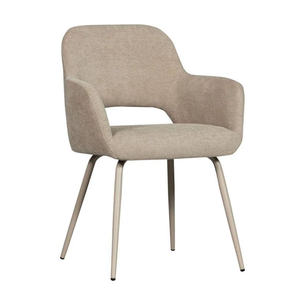 Woood JENNY Lot de 2 fauteuils de table en tissu