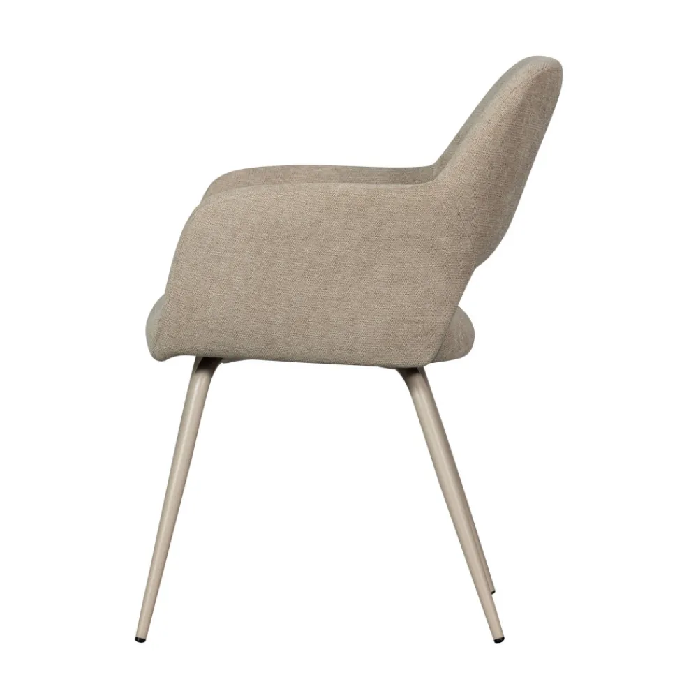 Woood JENNY Lot de 2 fauteuils de table en tissu