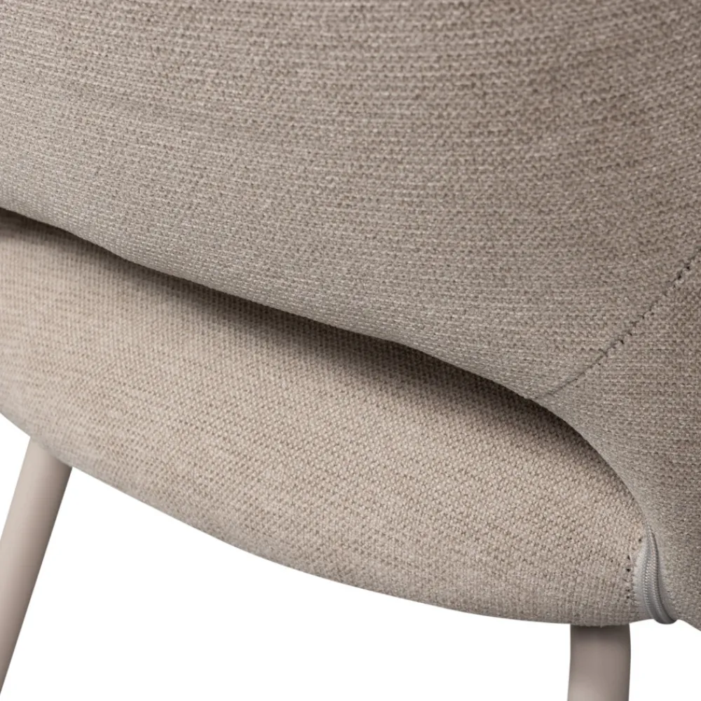 Woood JENNY Lot de 2 fauteuils de table en tissu