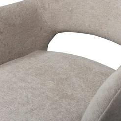 Woood JENNY Lot de 2 fauteuils de table en tissu