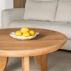 Drawer JEPARA Table basse ronde en bois massif ø84cm