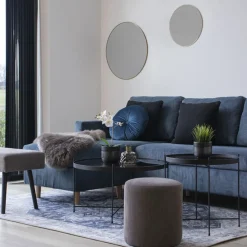 House Nordic JERSEY Miroir rond en métal ø60cm
