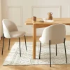 No name JILL Lot de 2 chaises en tissu et métal