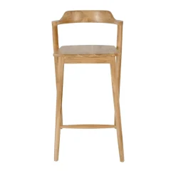 Drawer JOKO Lot de 2 chaises de bar en teck H75cm