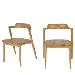 Drawer JOKO Lot de 2 chaises en teck
