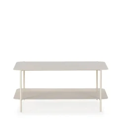 Drawer JUDITH Table basse rectangulaire en métal à double plateau