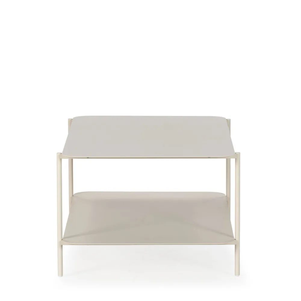 Drawer JUDITH Table basse rectangulaire en métal à double plateau