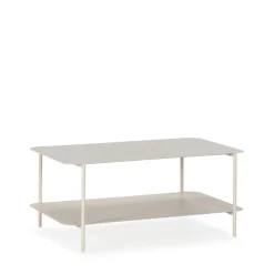Drawer JUDITH Table basse rectangulaire en métal à double plateau