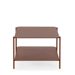 Drawer JUDITH Table basse rectangulaire en métal à double plateau