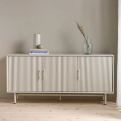 No name JURA Buffet 3 portes en bois et métal L160cm