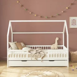 Enfant No name KABA Lit cabane enfant en bois 90x190cm