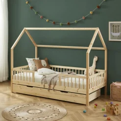 Enfant No name KABA Lit cabane enfant en bois 90x190cm