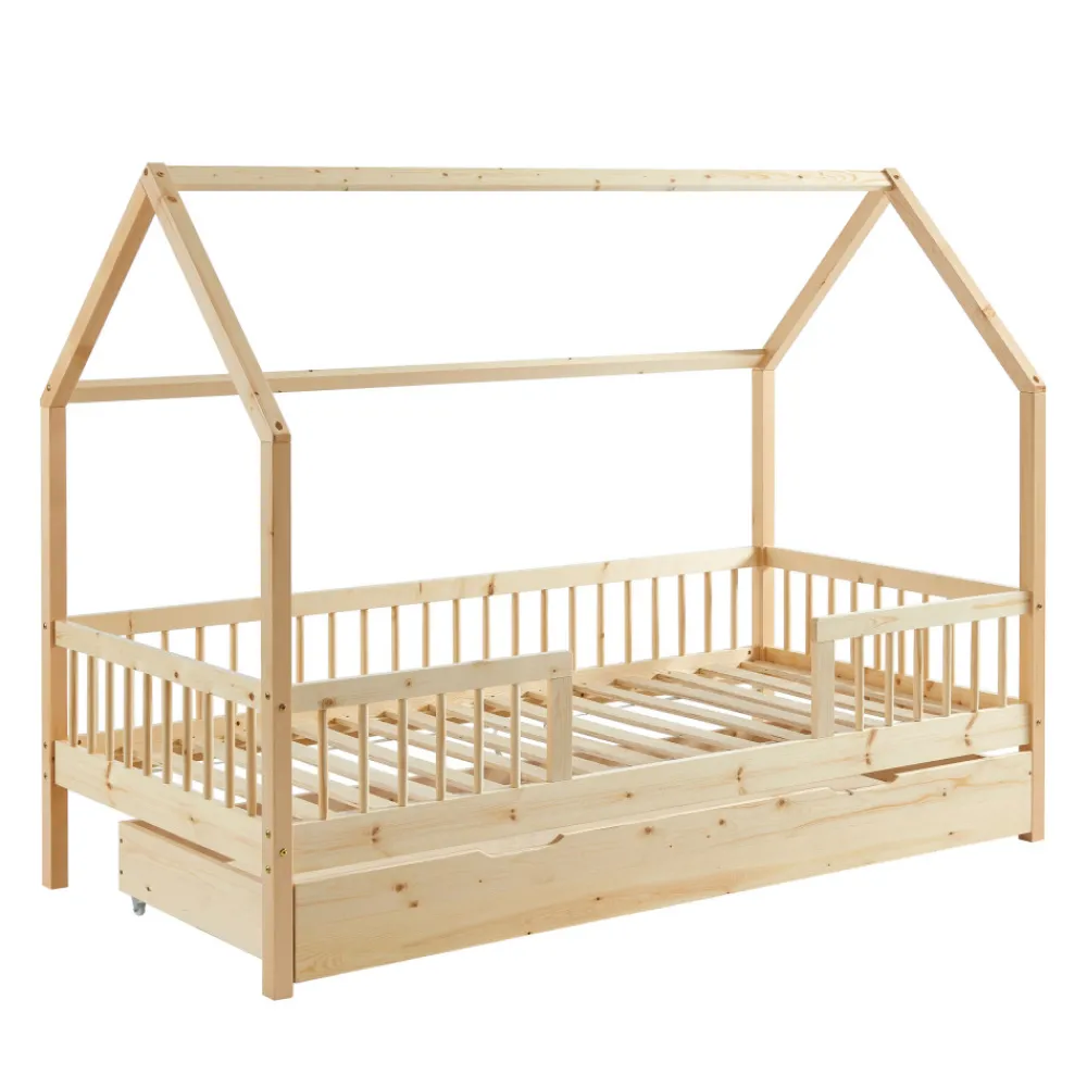Enfant No name KABA Lit cabane enfant en bois 90x190cm
