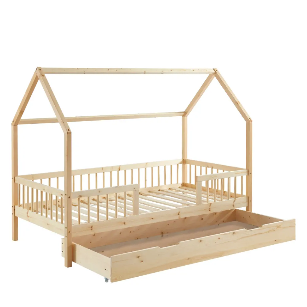 Enfant No name KABA Lit cabane enfant en bois 90x190cm