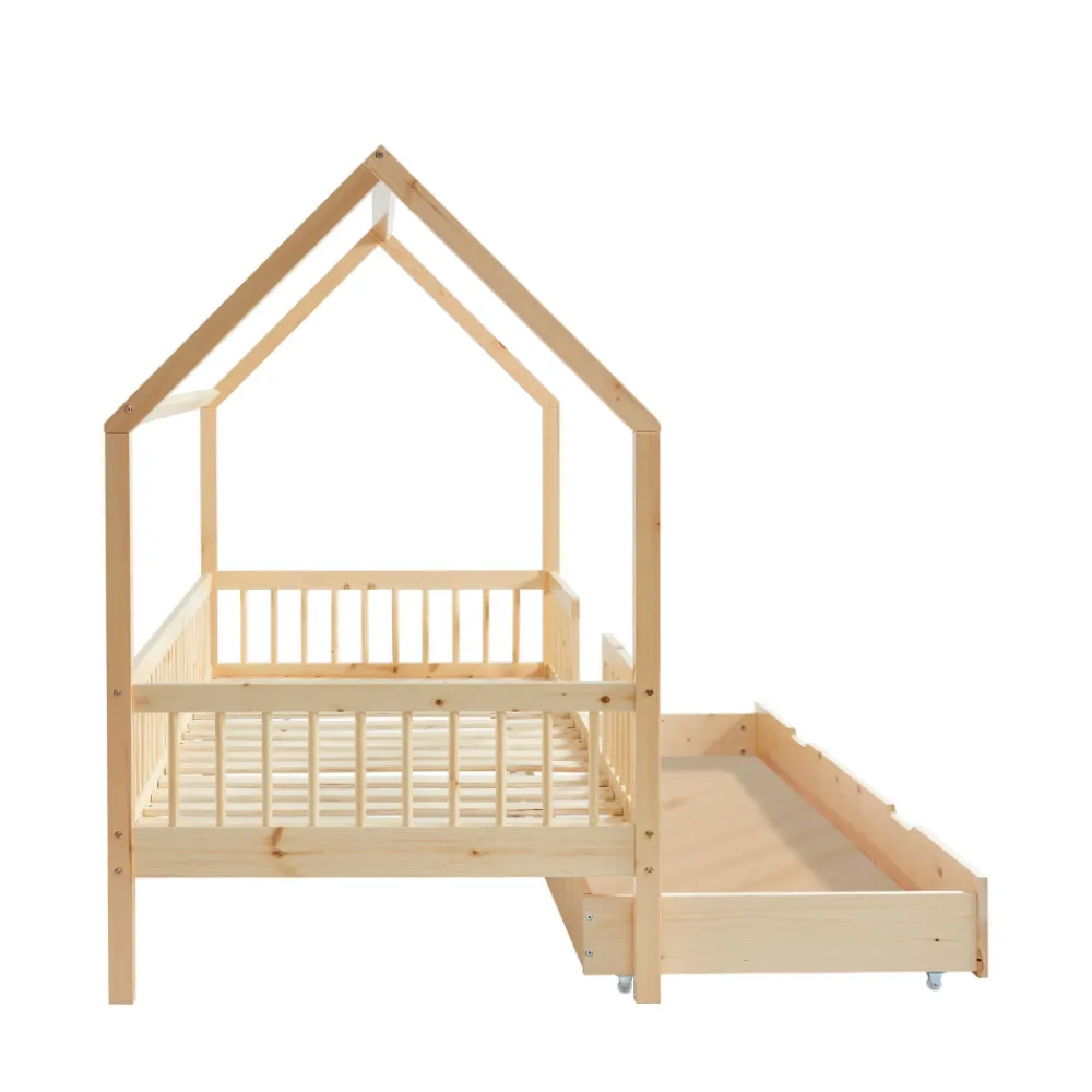 Enfant No name KABA Lit cabane enfant en bois 90x190cm