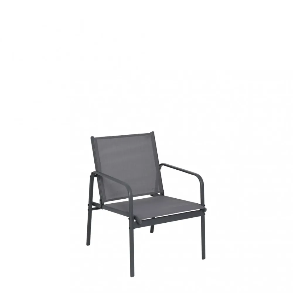 Drawer KALLIA Salon de jardin 4 personnes en acier traité et textilène
