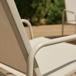 Drawer KALLIA Salon de jardin 4 personnes en acier traité et textilène