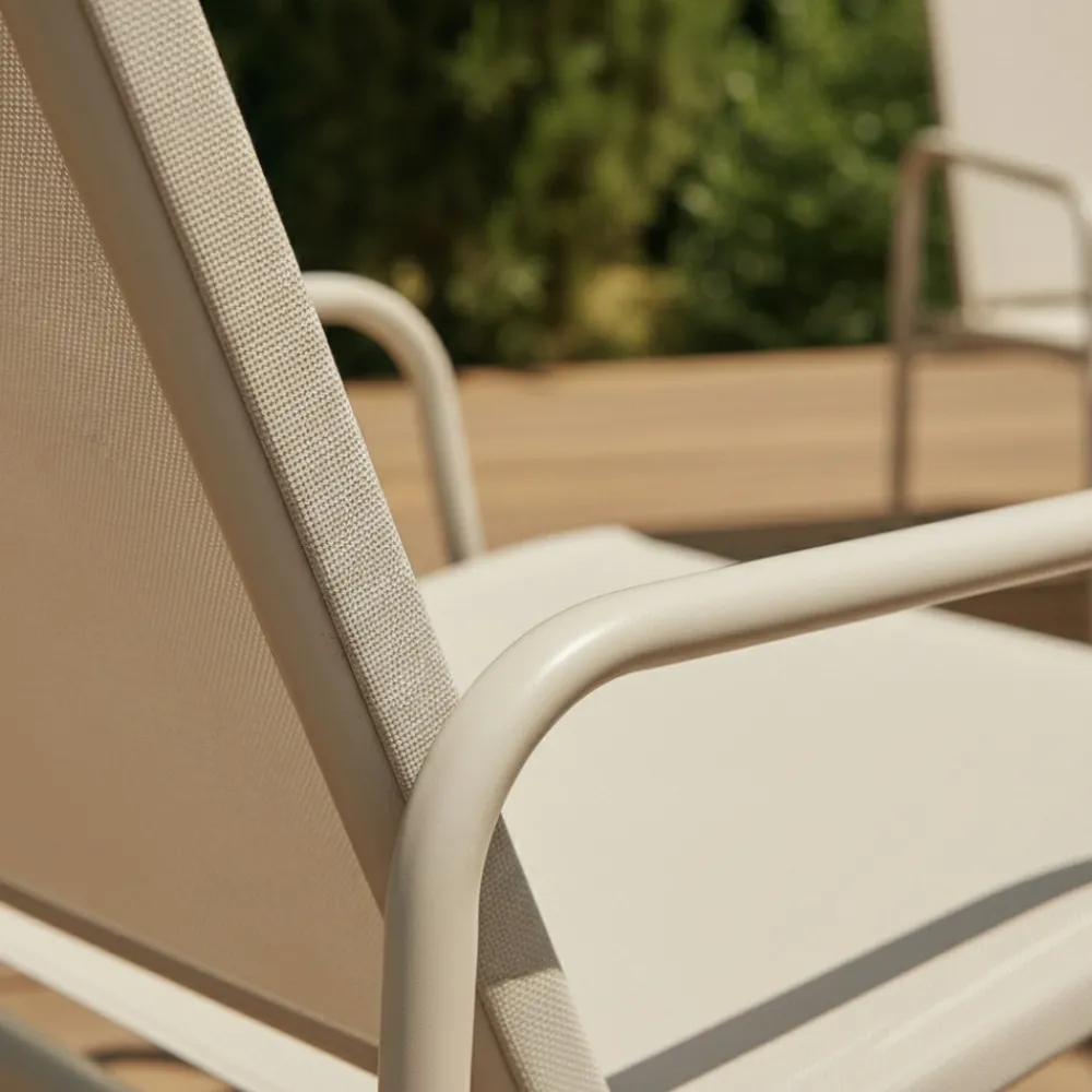 Drawer KALLIA Salon de jardin 4 personnes en acier traité et textilène