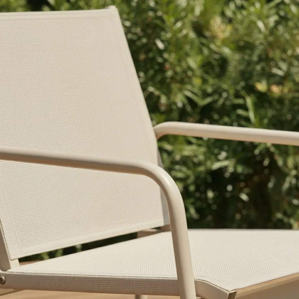 Drawer KALLIA Salon de jardin 4 personnes en acier traité et textilène