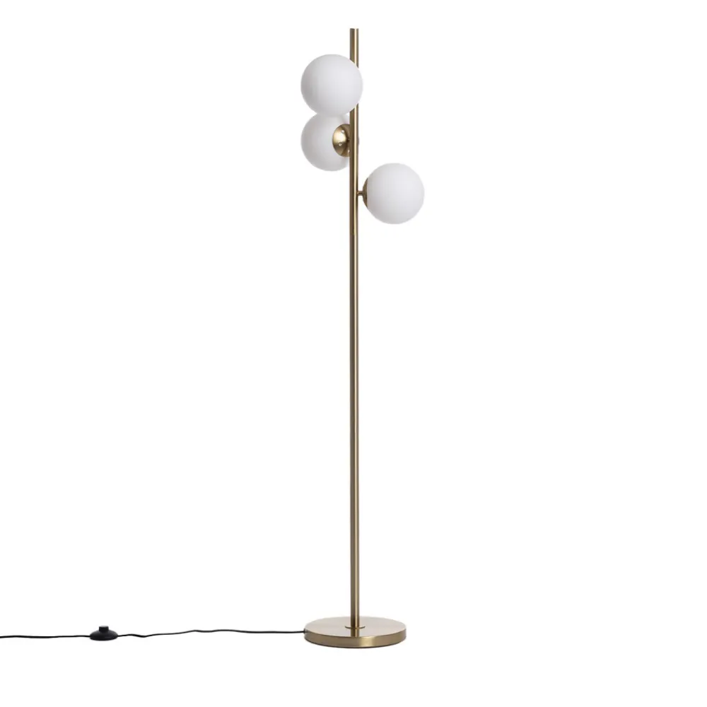 Drawer KANO Lampadaire avec 3 points lumineux en verre H148cm