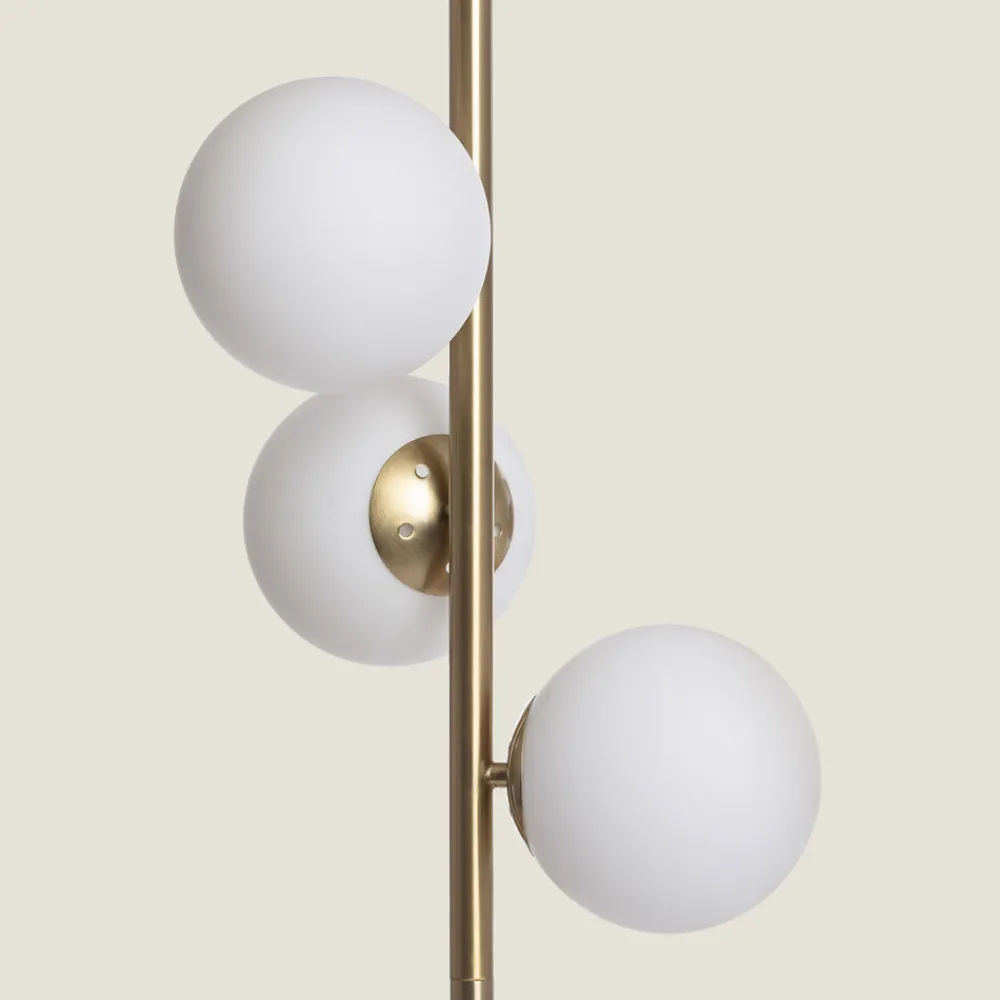 Drawer KANO Lampadaire avec 3 points lumineux en verre H148cm