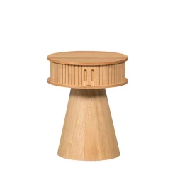 Woood KARRI Table de chevet 2 portes coulissantes en bois